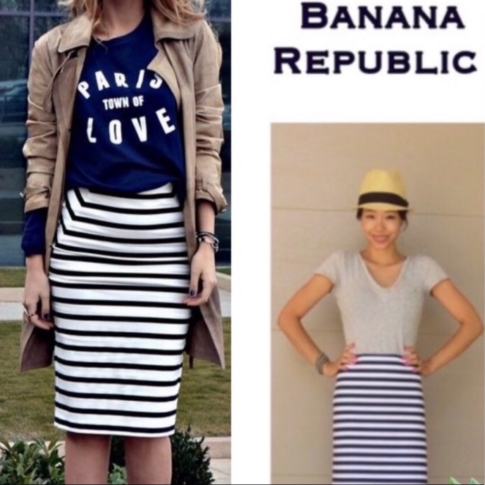 Banana Republic year round pinstriped skirt